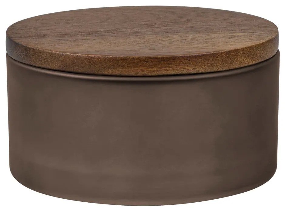 Кафяв стъклен органайзер за баня за памучни тампони Modest – Mette Ditmer Denmark