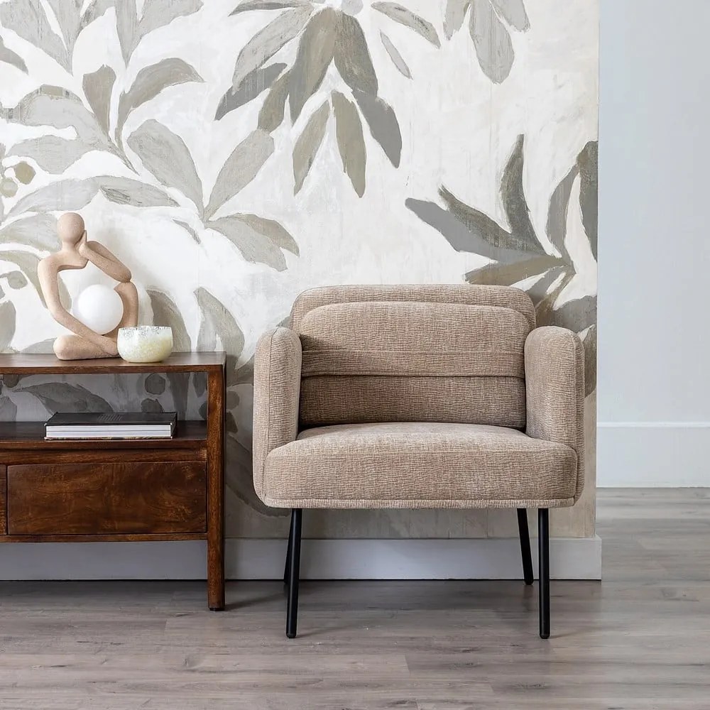 Зелено шенилово кресло Bind – Ixia