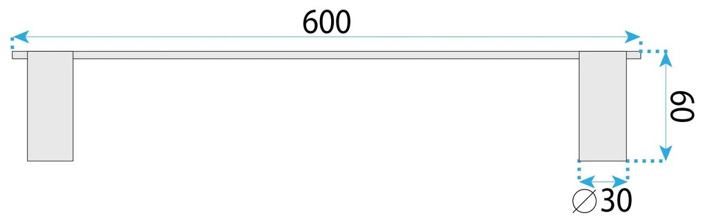 Закачалка за баня Tomi 5801 Brush Nickle