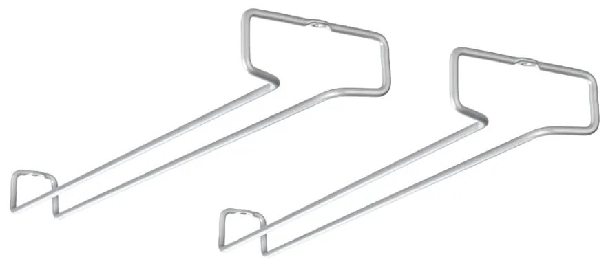 Стенни стоманени поставки за чаши за вино в комплект от 2 Rail - Metaltex