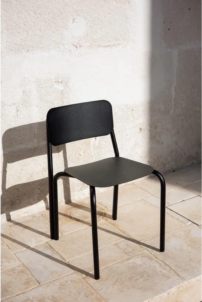 Черен градински стол метален Kei – noo.ma