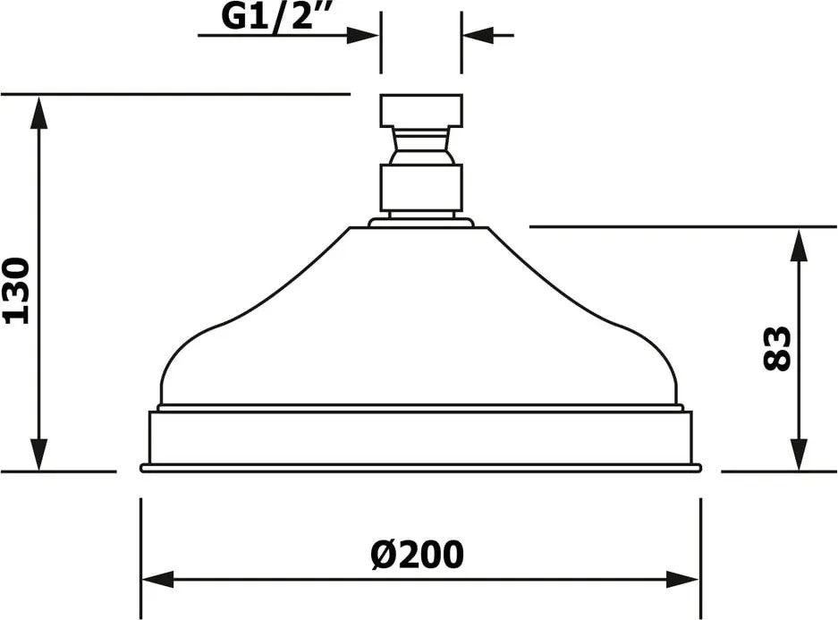 Розова месингова душ глава ø 20 cm Antea – Sapho