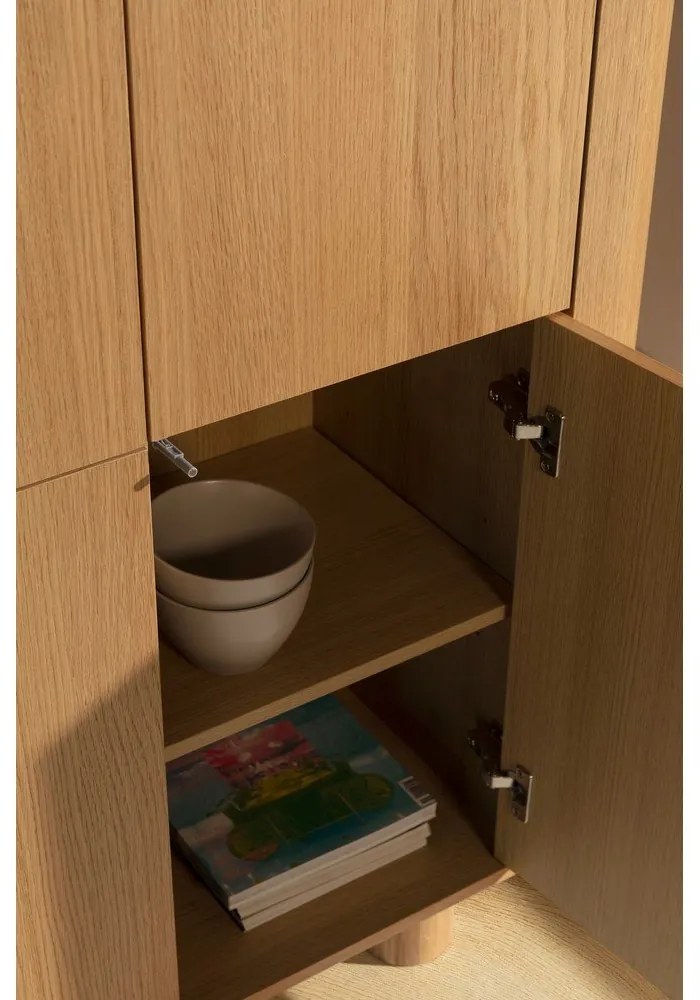 Шкафче от декор от дъб в естествен цвят 100x133x40 cm Padoc – MOME