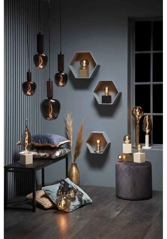 Светлосива основа за лампа 10 cm Box - Star Trading