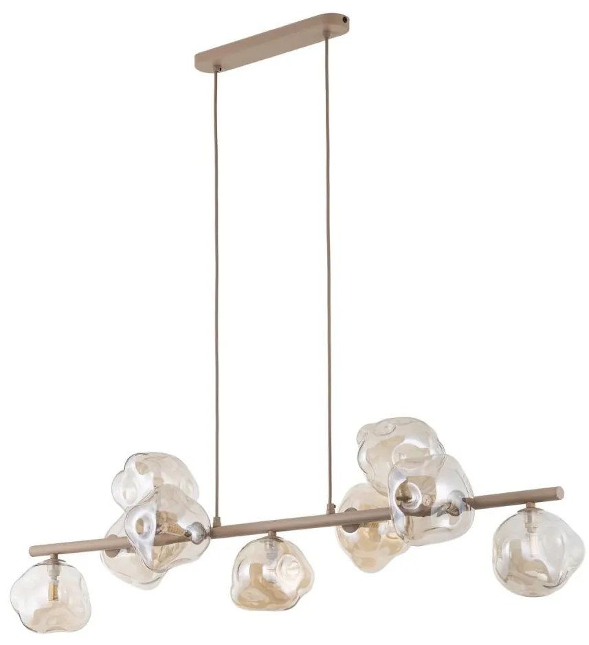 Подвесен полилей на кабел LAVA 9xG9/8W/230V, бежово/димчато бежово