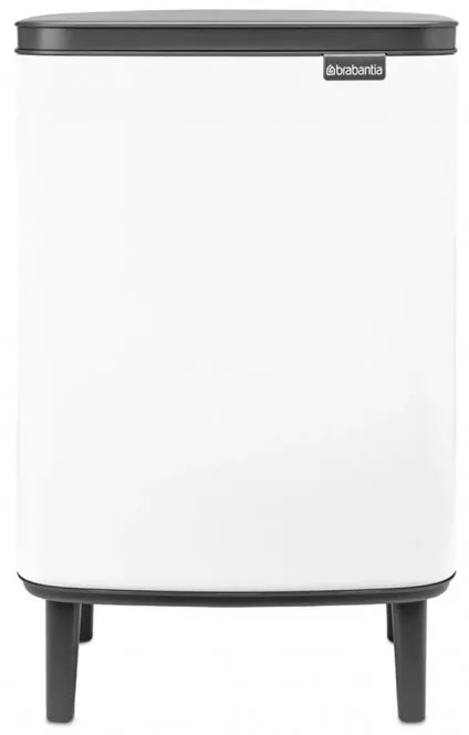 Кош за боклук Brabantia Bo Small Hi 1006647, 12 л, Плавно и безшумно отваряне, Противоплъзгаща основа, Бял