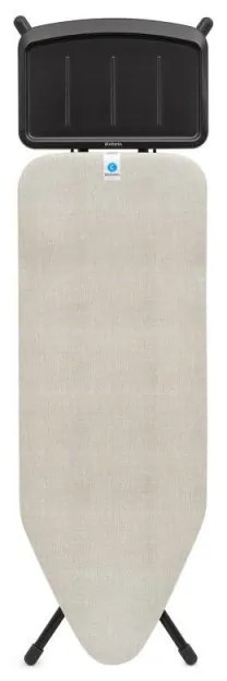 Маса за гладене Brabantia C 1008896, 124x45 см, 7 позиции за регулиране, Поставка за парогенератор, Светлосив