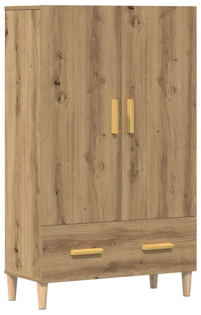856915 vidaXL Висок шкаф, дъб артизан, 70x31x115 см, инженерно дърво