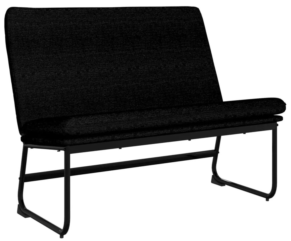 351323 vidaXL Пейка, черна, 100x75x76 см, плат