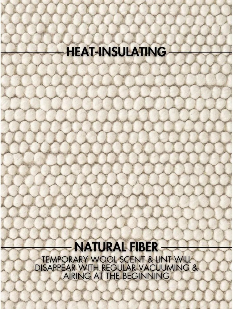 Кремав ръчно изработен вълнен килим 200x300 cm Richmond Diana – Ted Baker