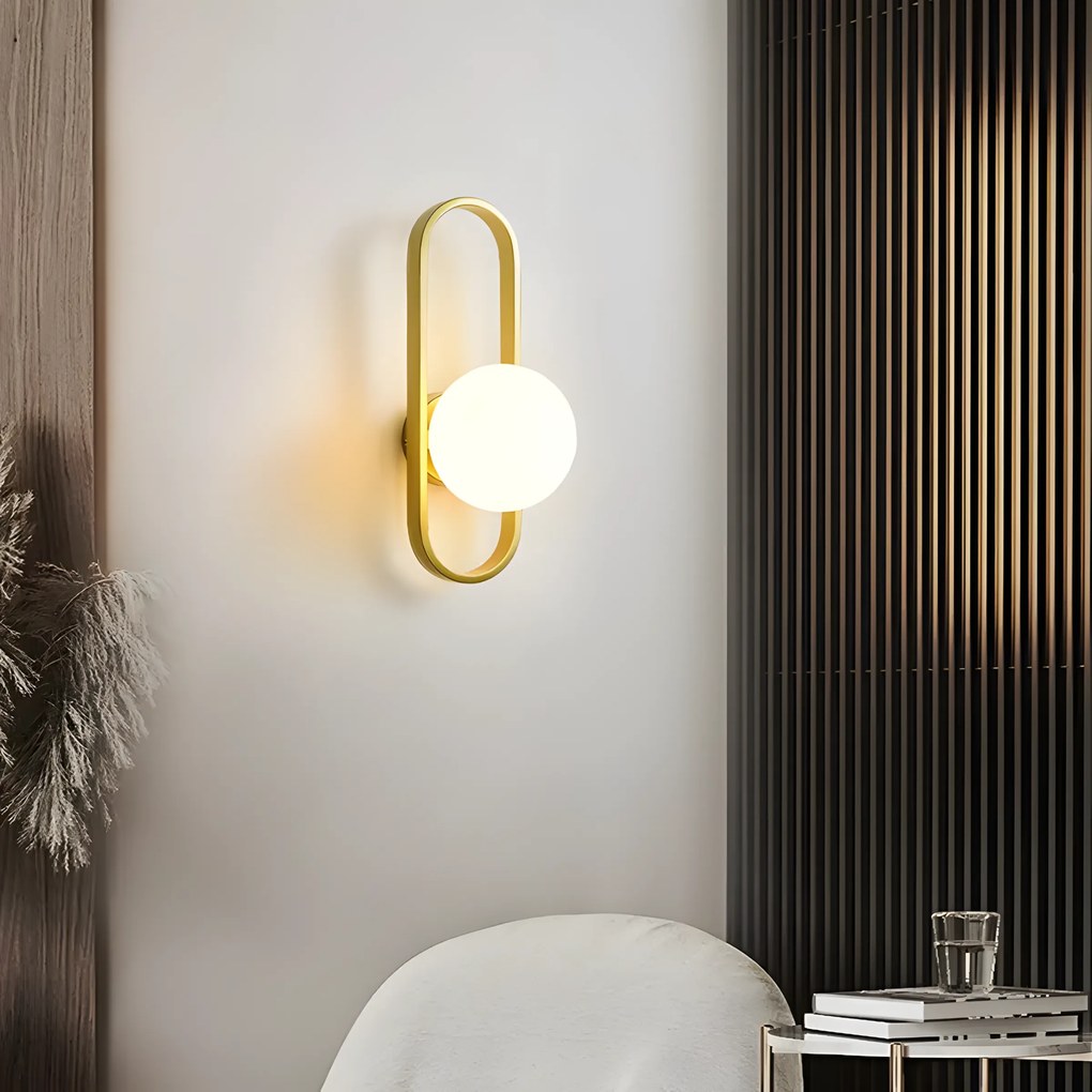 Аплик APP1756-1W BRUSH GOLD WHITE