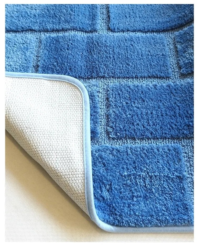 Синя постелка за баня 50x80 cm - JAHU collections