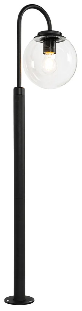 Модерна фенеричка черна с прозрачно стъкло 100 см IP44 - Sfera