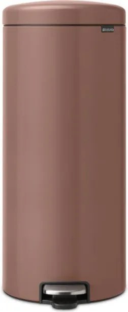 Кош за боклук с педал Brabantia NewIcon 1008853, 30 л, Плавно затваряне, Противоплъзгаща основа, Сатенено покритие, Кафяв