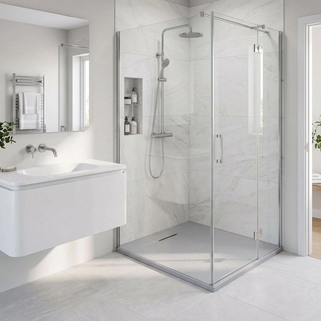 Корито за душ кабина Rea Bazalt Grey 90x90
