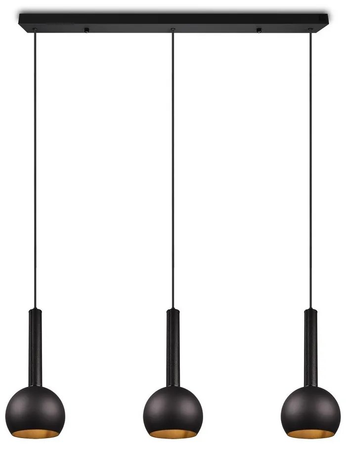 Черно висящо осветително тяло Ciliana – CINQUE