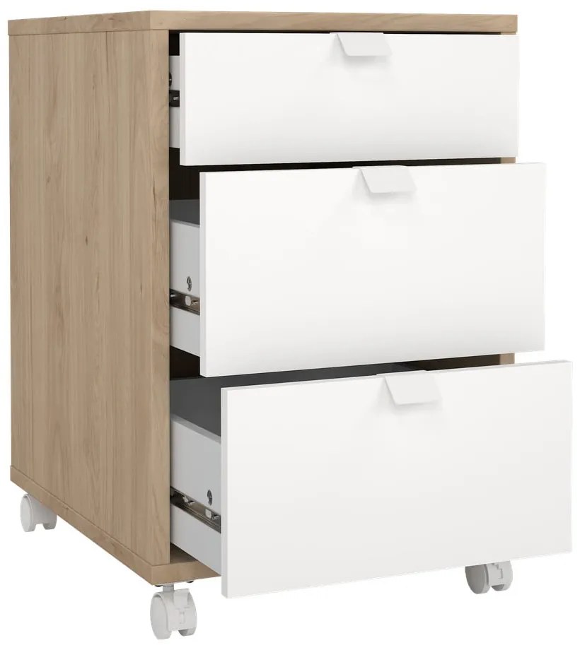 Шкаф в дъбов декор в бял и естествен цвят 41x61 cm Sign - Tvilum