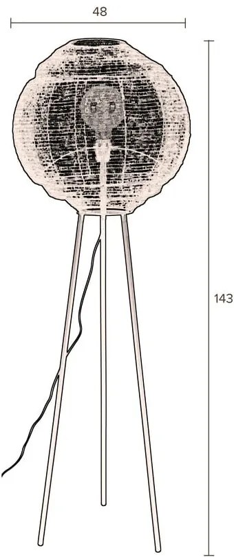 Подова лампа в златист цвят Meezan - Dutchbone