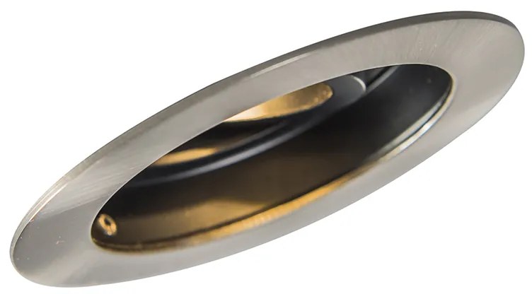 Комплект от 5 модерни вградени прожектора стомана - Rondoo