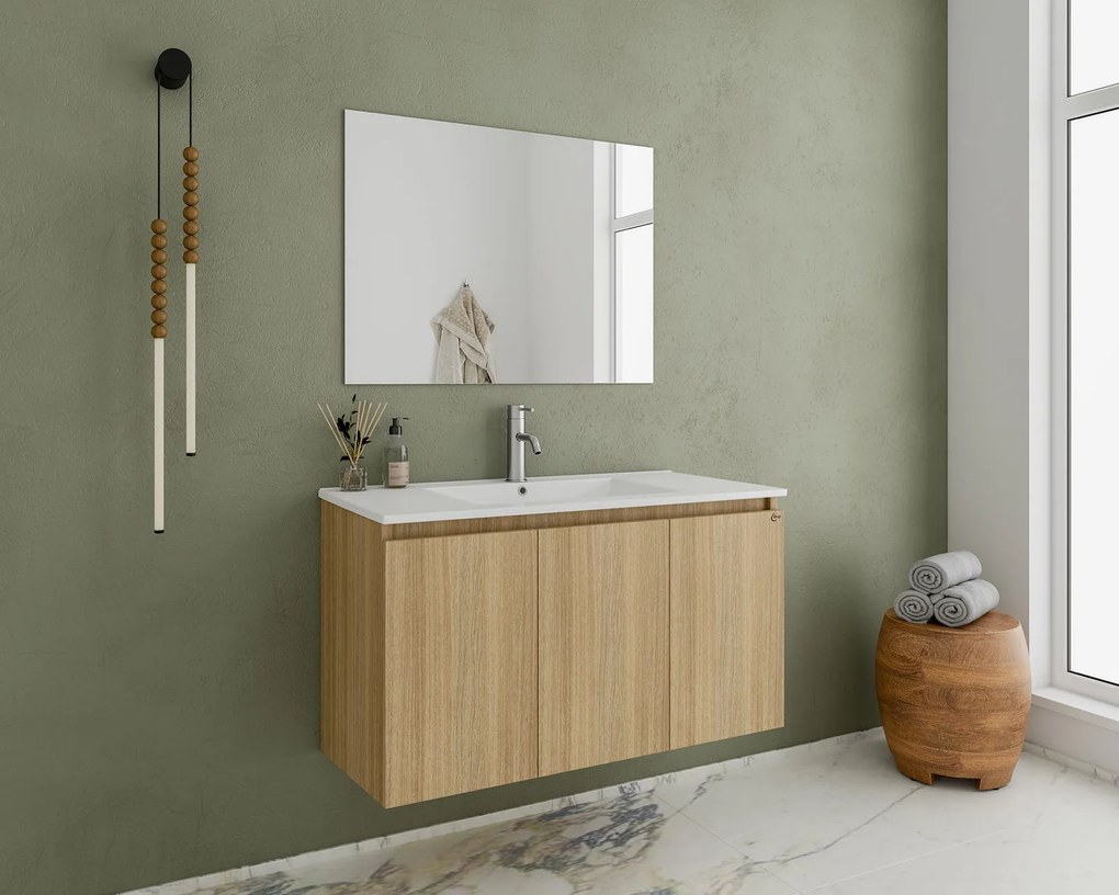 Комплект за баня Drop Verona 100 slim-Светъл натурален