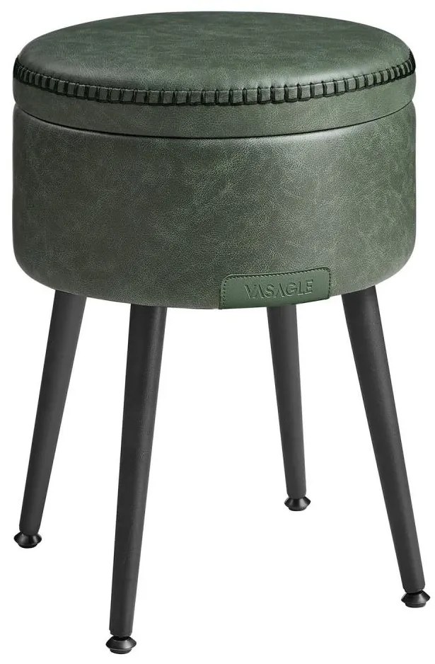 Кожена табуретка CORE зелена