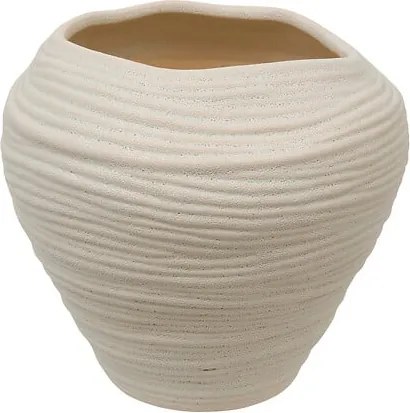 Ваза atmosphera Prudi, Керамика, Бял, 20 cm