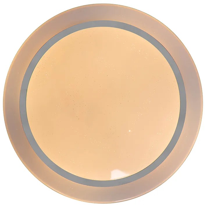 Интелигентен таванен аплик бял 48 см с LED и RGB димер - Jochem