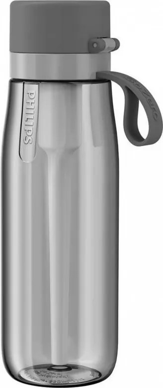 Филтрираща бутилка за вода Philips GoZero Daily AWP2731GRR/58, 660 мл, 5-38°C, Тритан без BPA, AWP285, Сив