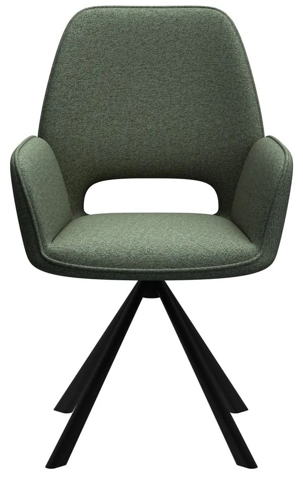 Тъмнозелен трапезен стол с подлакътници Graham – Actona