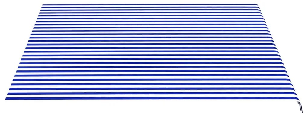 Резервно платнище за тенти, синьо и бяло, 4х3,5 м