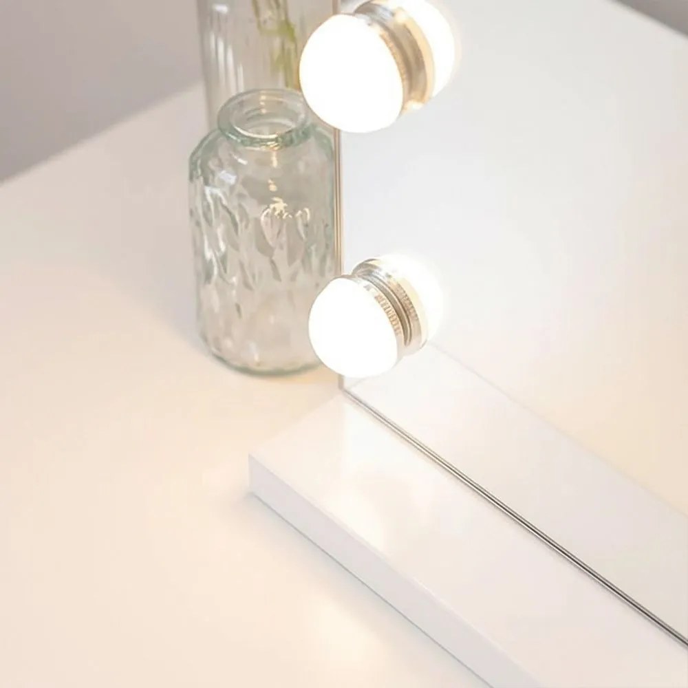 Огледало LED HOLLYWOOD White 80x60
