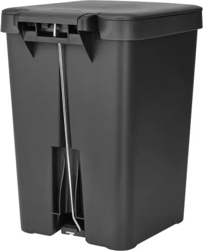 Кош за боклук с педал Brabantia StepUp 1008482, 25 л, Екологични материали, Голям отвор, Тъмносив