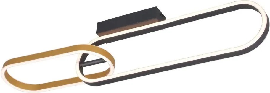 Zuma Line C241145502A - LED плафон RAVON 2xLED/24W/230V черен/златен