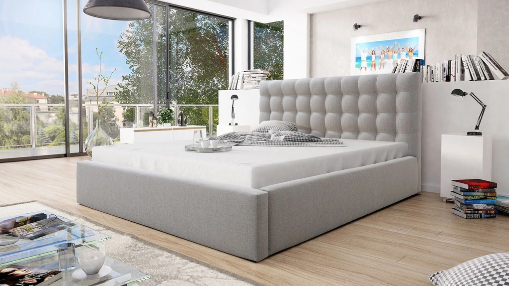 Тапицирано легло Britney-200 x 200-Leuko