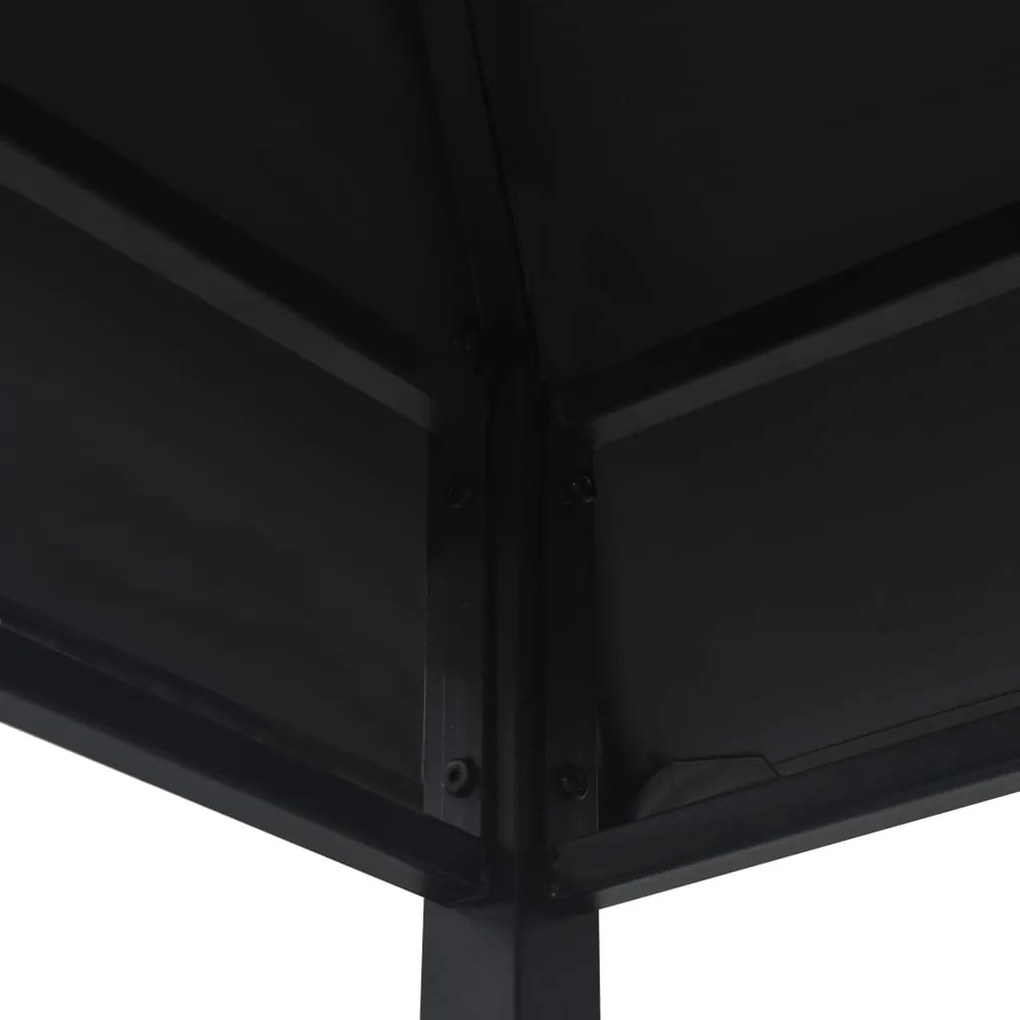 Навес за барбекю, 240x150x255 см, антрацит, стомана