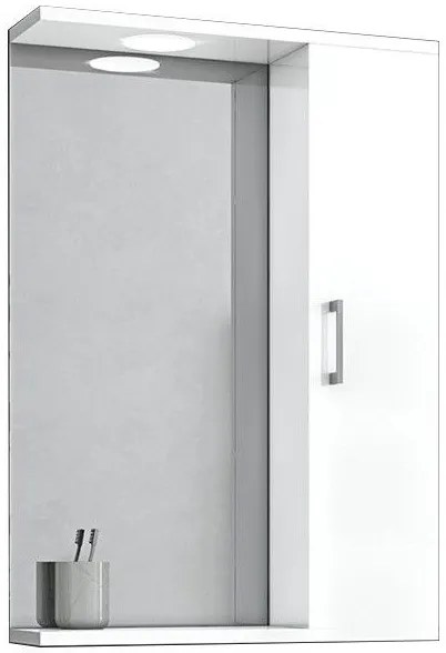 Огледало с десен шкаф Drop Ritmo 55-White