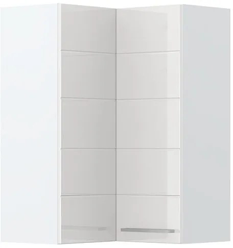 Висящ ъглов шкаф Hudson V9-UG-2K-White - White glossy