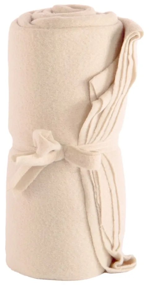 Кремаво одеяло от флийс 130x160 cm Riso – Tiseco Home Studio