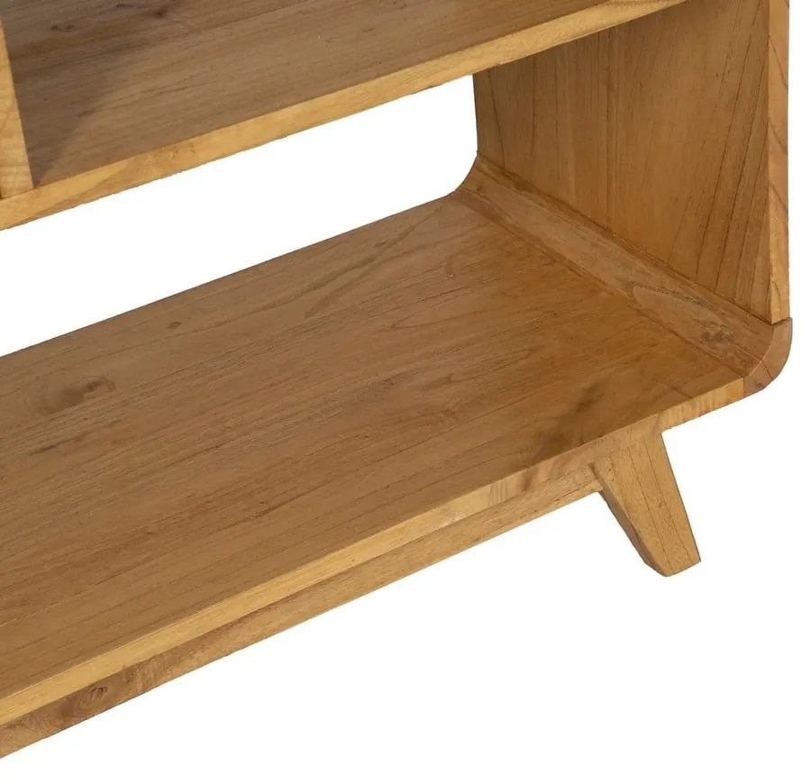 Библиотека от масив от минди в естествен цвят 90x150x40 cm Lysa – Ixia