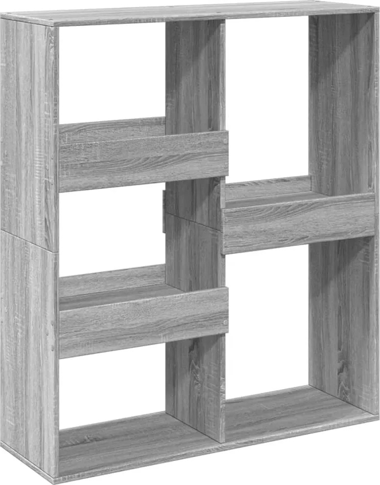 3309551 vidaXL Разделител за стая, сив сонома, 100x33x115 см, инженерно дърво