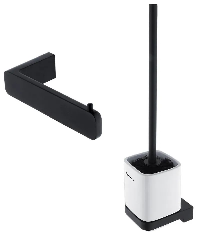 NIMCO MAC комплект-94KN-90 - Четка за тоалетна със стенен монтаж с поставка за тоалетна хартия MAYA