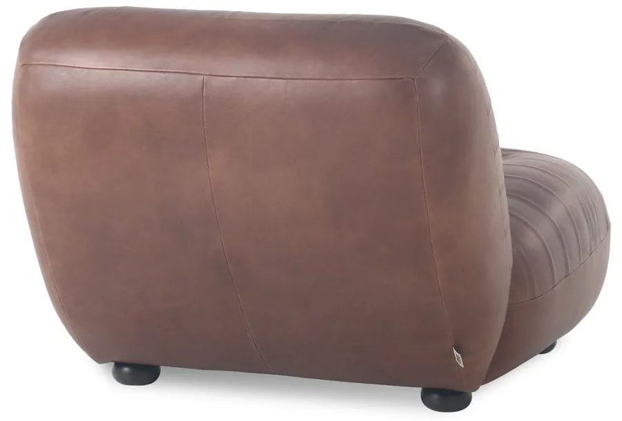 Кафяво кожено кресло Wyatt – Dutchbone