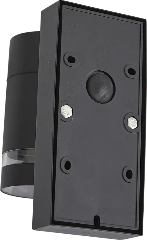 Модерна външна стенна лампа черна IP44 със сензор за движение - Ensam