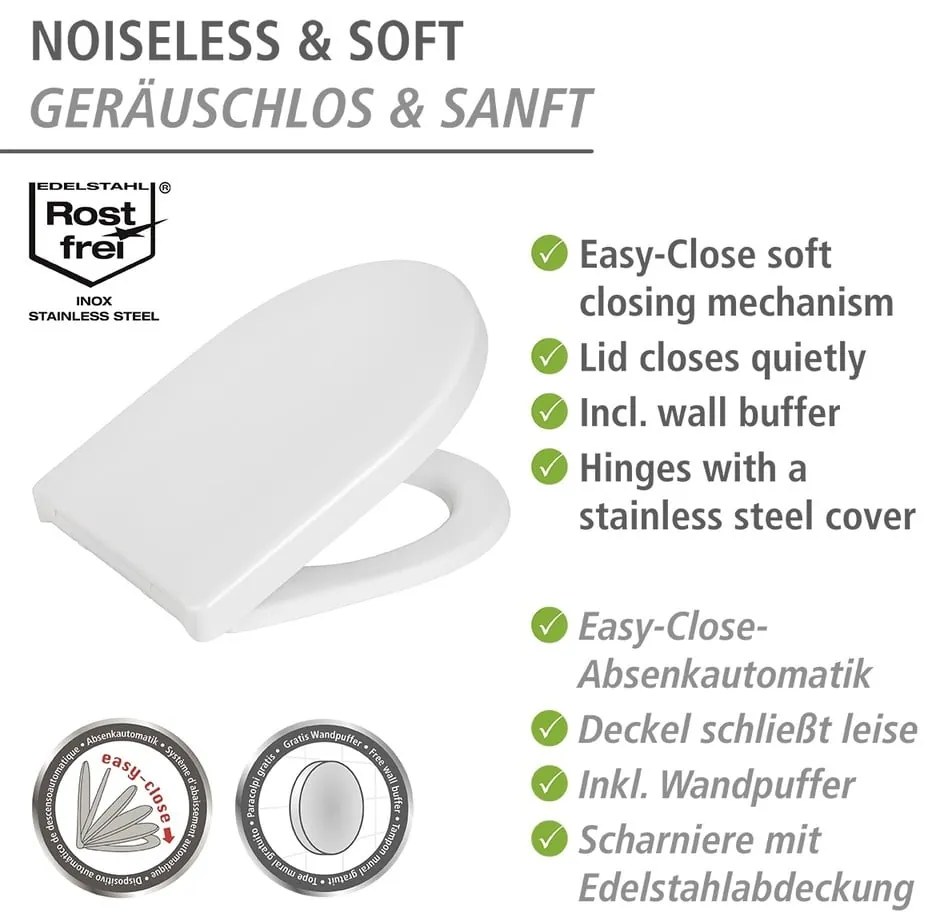 Тоалетна седалка с автоматично затваряне Sindia - Wenko