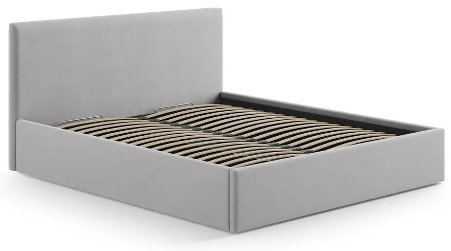 Светлосива тапицирана табла за легло 170,5x100 cm Remo – Micadoni