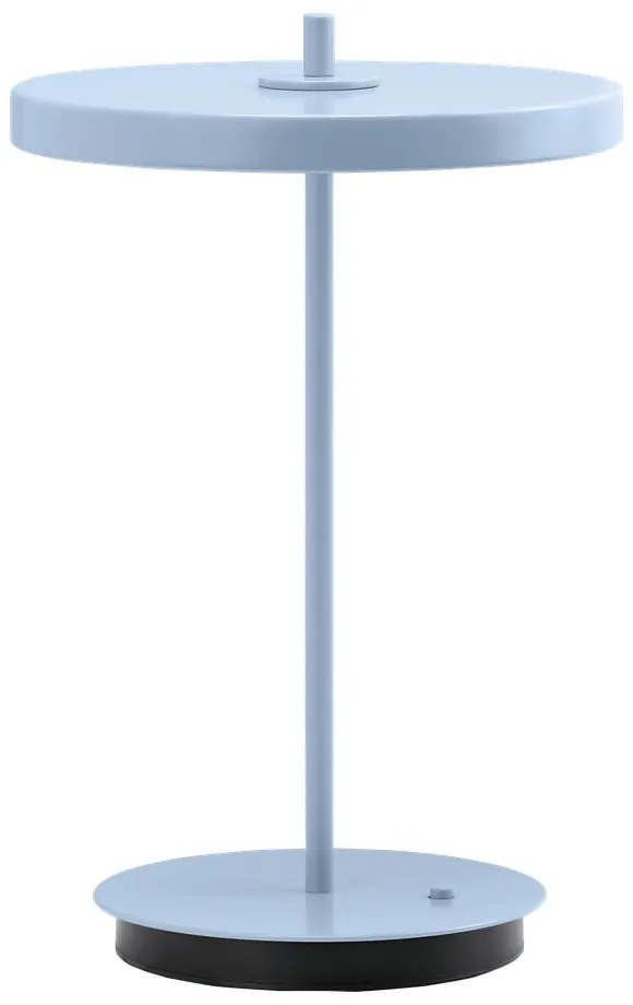 Светлосиня метална LED настолна лампа с метален абажур (височина 31 cm) Asteria Move – UMAGE
