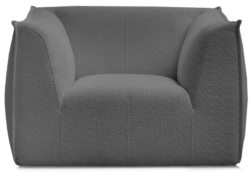 Тъмносиво кресло от прежда с примки от букле Giorgia – Bobochic Paris