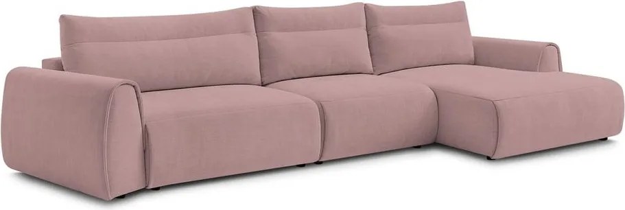 Светлорозов ъглов диван Aden – Bobochic Paris