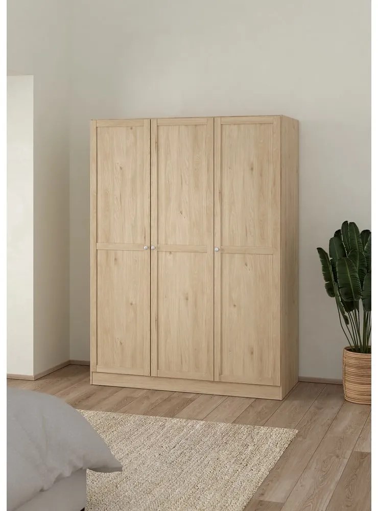 Гардероб в дъбов декор в естествен цвят 147x200 cm Billund - Tvilum