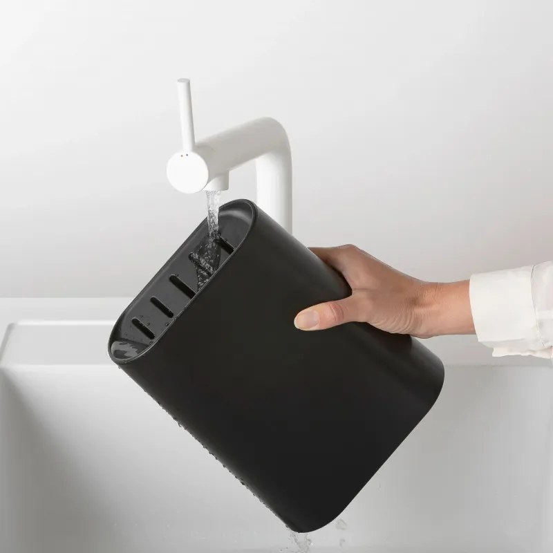 Комплект ножове 5 бр Brabantia Tasty+ 1001177, Закалена стомана, Устойчиви на надраскване и корозия, Тъмносив